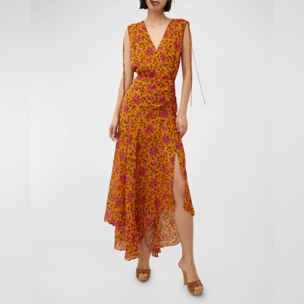 Veronica Beard
Dovima Floral V-Neck Gathered Maxi Dress